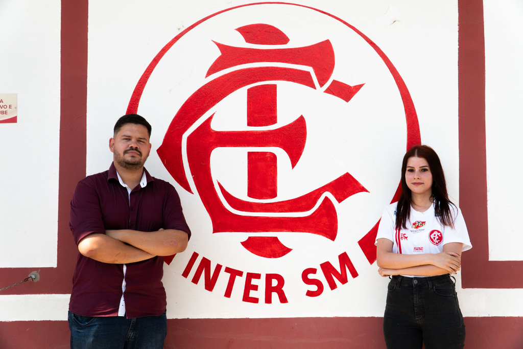 Foto: Beto Albert - Leandro Loreto (direita) e Renata Medina (esquerda) são os responsáveis pelo comunicação do Inter-SM
