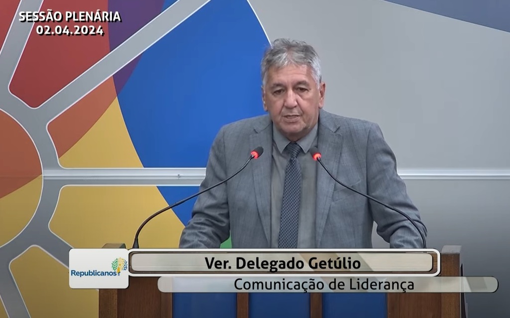 Foto: TV Câmara (Reprodução) - Apesar do convite do PL, o delegado Getúlio de Vargas anunciou na sessão desta terça que permanecerá no Republicanos
