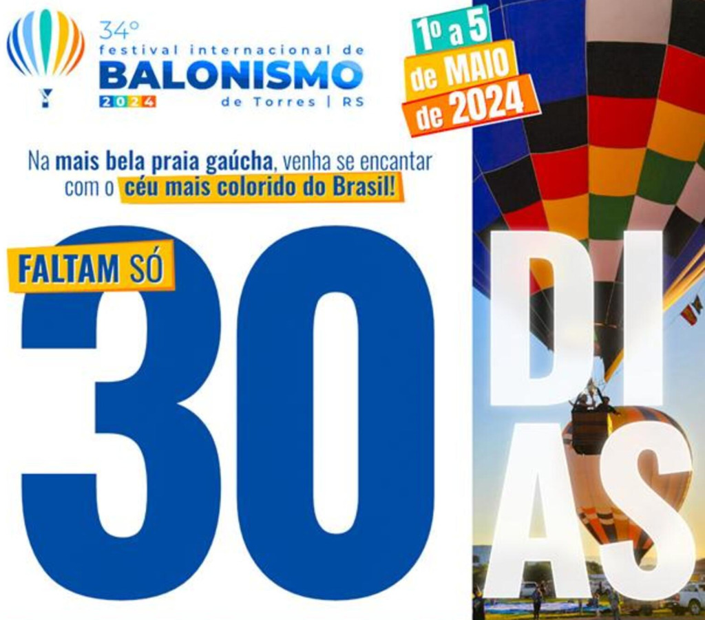FALTAM MENOS DE 30 DIAS PARA O 34º FESTIVAL INTERNACIONAL DE BALONISMO DE TORRES