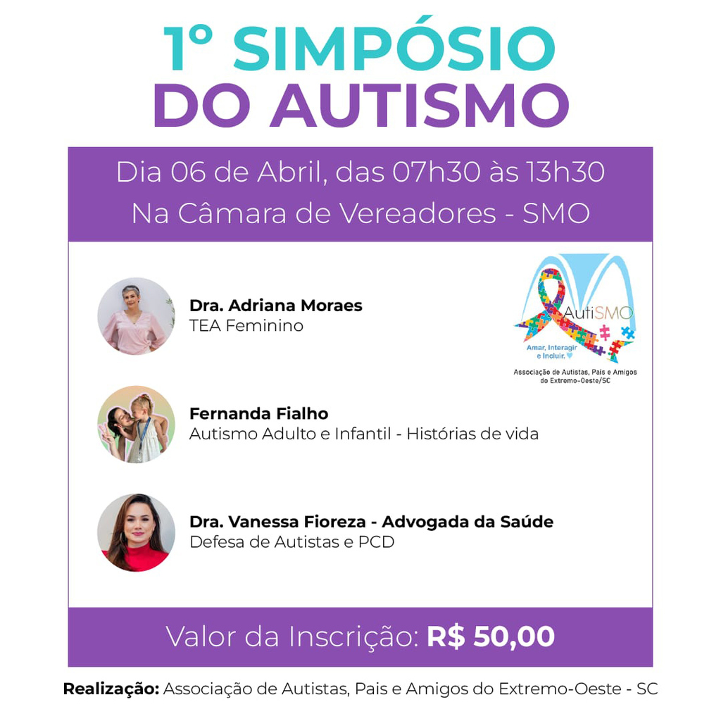 Simpósio do Autismo será realizado neste sábado