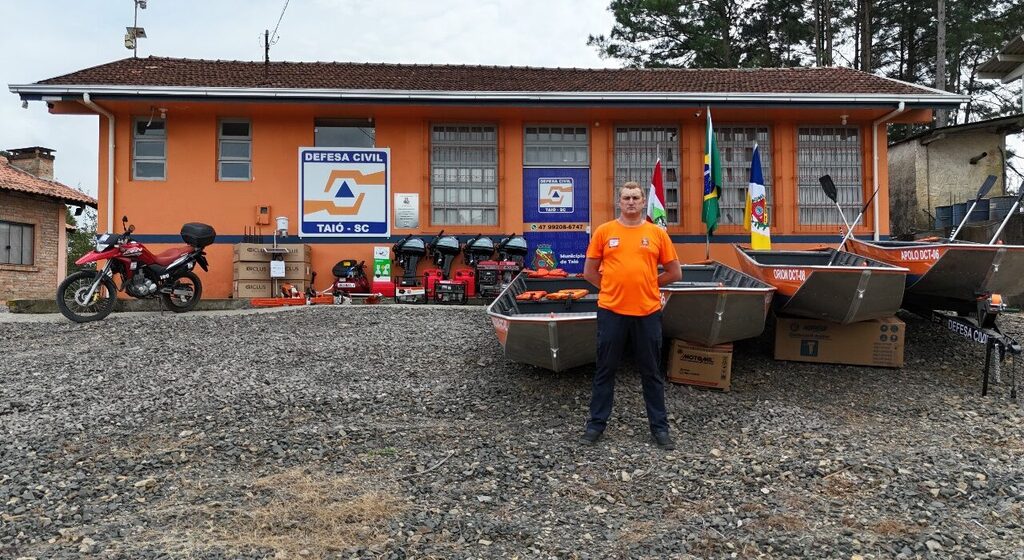 Defesa Civil de Taió recebe doação do Tribunal de Justiça de SC para compra de equipamentos