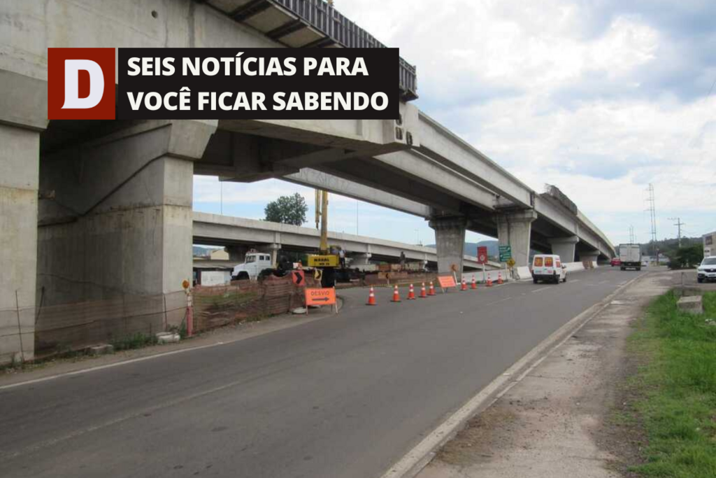 título imagem Trânsito no Viaduto da Uglione sofrerá bloqueios na quinta-feira e no sábado e outras 5 notícias