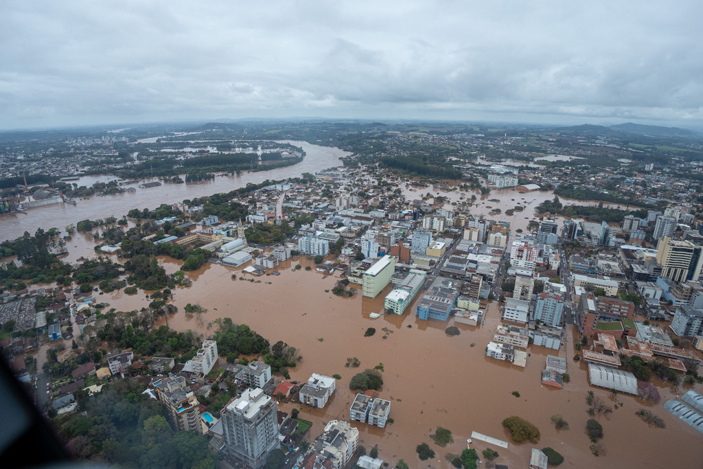 Foto: Prefeitura de Lajeado. - Registro do evento climático que resultou em cinco pessoas morreram e mais de 28 mil pessoas fora de casa, em razão das chuvas.