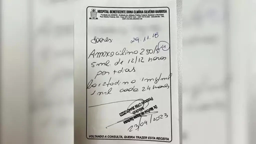 Homem apresenta receita médica falsa em Porto União