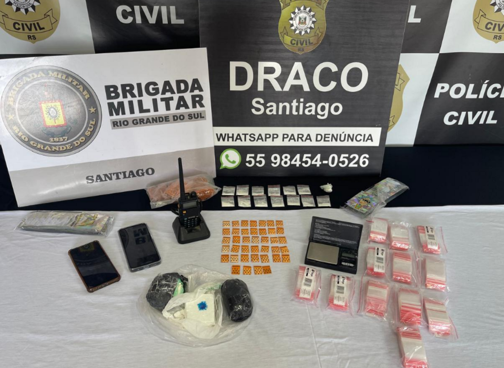 título imagem Casal é preso em flagrante por tráfico de drogas no centro de Santiago