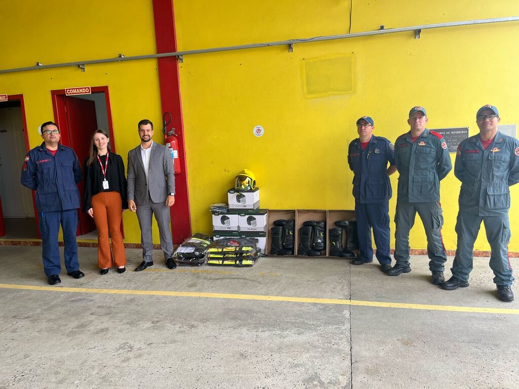Batalhão do Corpo de Bombeiros de Otacílio Costa recebe equipamentos adquiridos pelo Fundo de Penas Alternativas