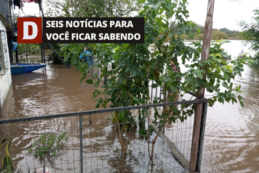 título imagem Quatro famílias precisaram sair de casa em São Gabriel após temporal e outras 5 notícias