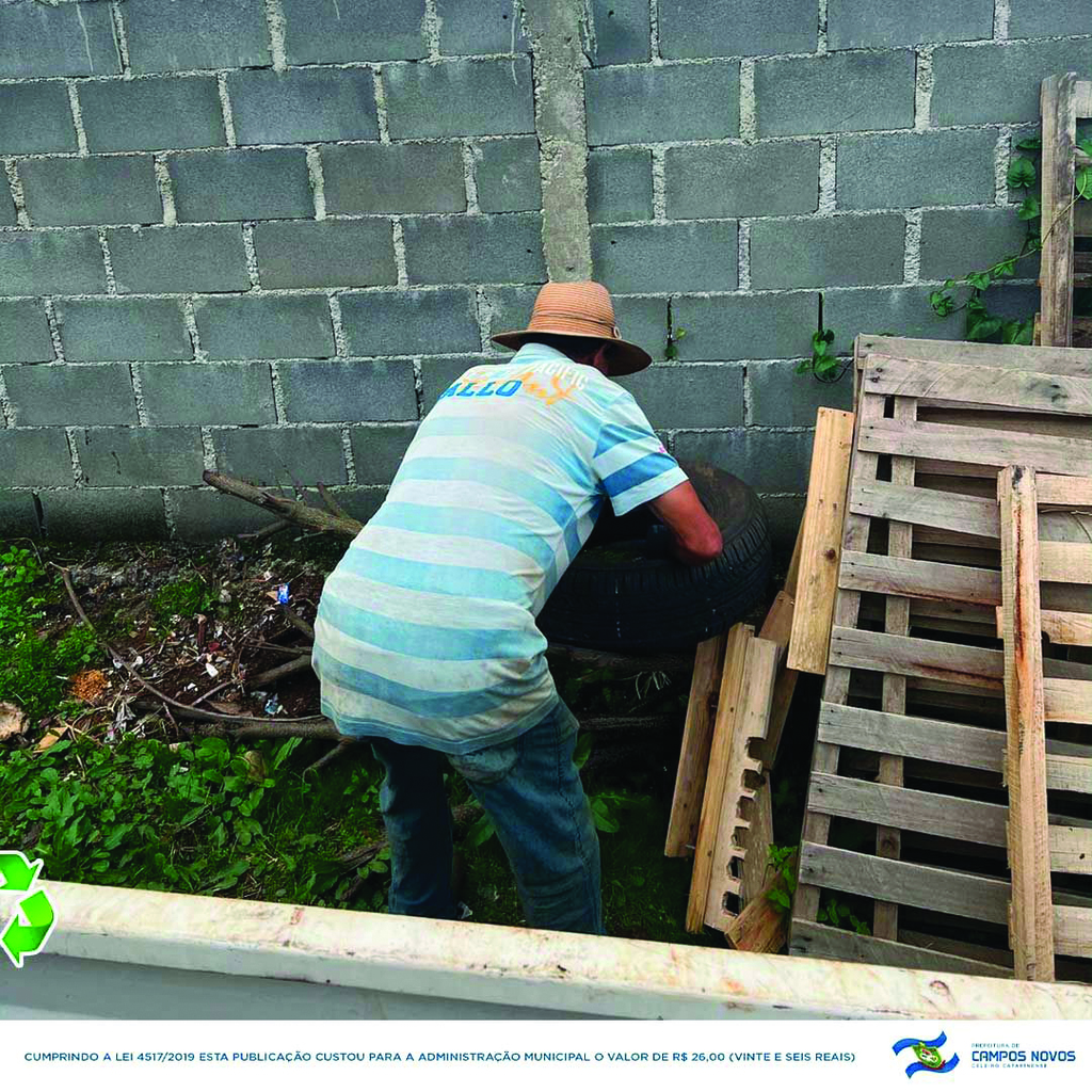 Campos Novos realiza ação de coleta de pneus inservíveis, como parte do projeto 