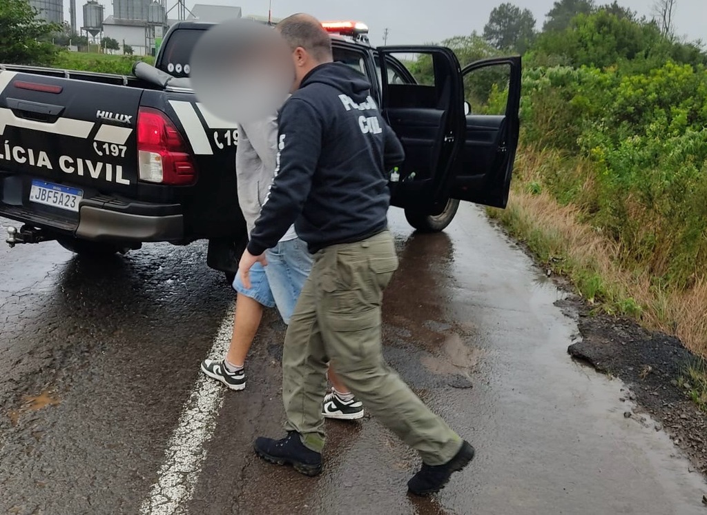 Foto: Polícia Civil - Homem foi preso pela Polícia Civil em Júlio de Castilhos