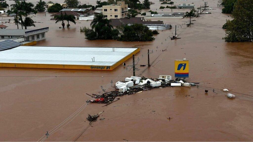 Enchente em Muçum, no Rio Grande do Sul - Foto: Reprodução/Instagram/prefeiturademucum - 
