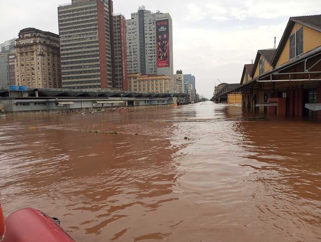 Foto: Portos RS - divulgação - Porto da capital foi o mais afetado pelas enchentes