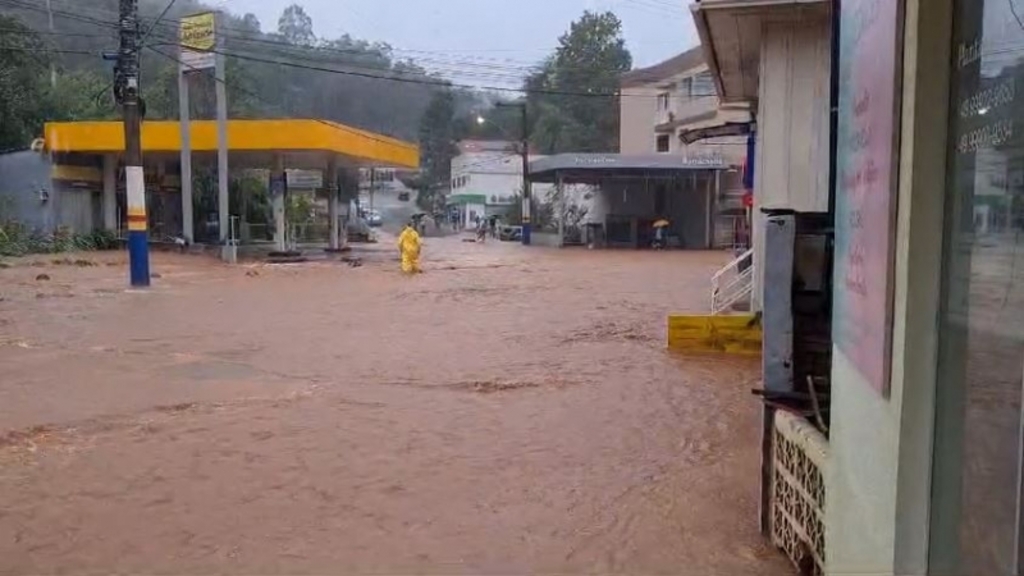 FOTO: Coredec Concórdia - Ipira, no Meio-Oeste, um dos municípios catarinenses atingidos pelas chuvas da semana passada.