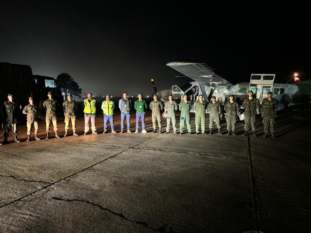 Divulgação - DP - Equipe que trouxe os suprimentos chegou a Pelotas na noite de terça-feira.