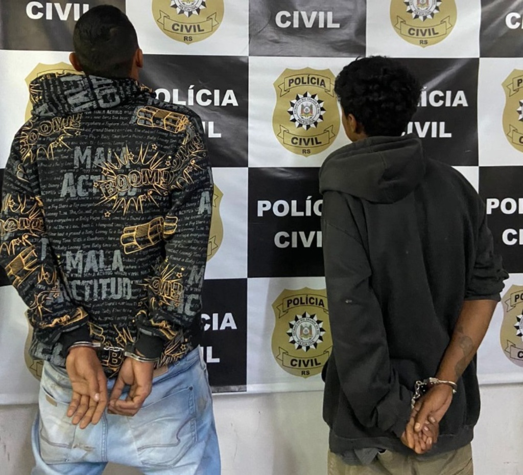 – PCRS – Divulgação - A dupla foi presa pela Polícia Civil