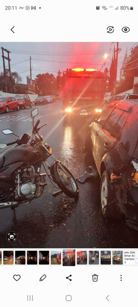 Acidente de Moto em Porto União Deixa um Homem Ferido