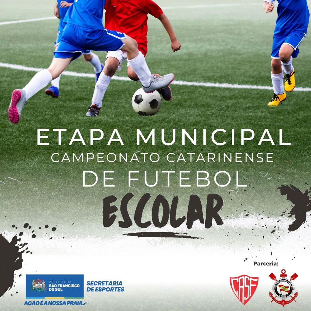 Etapa municipal do Campeonato Catarinense de Futebol Escolar começa na próxima semana
