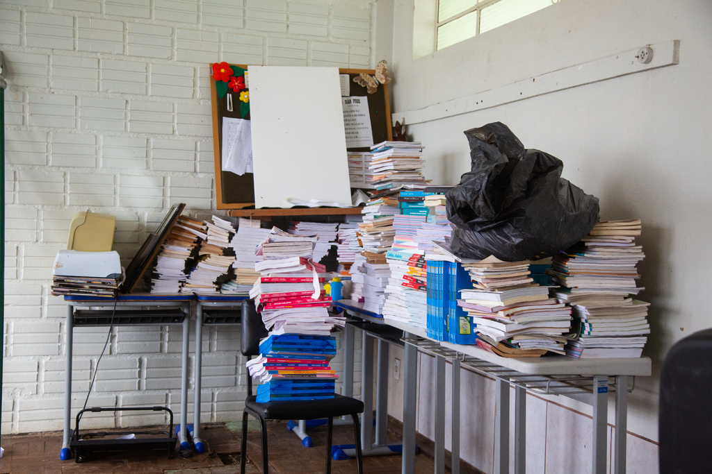Escola de Agudo tomada pela enchente contabiliza prejuízos e trabalha na reorganização do local