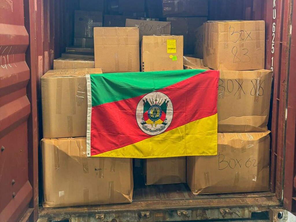 Donativos arrecadados no exterior estão a caminho do Rio Grande do Sul