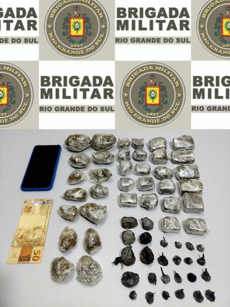 BM de Rio Grande apreende drogas, celular e dinheiro na Vila Maria