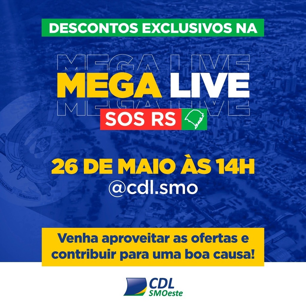 CDL São Miguel realiza Live Solidária em prol do Rio Grande do Sul