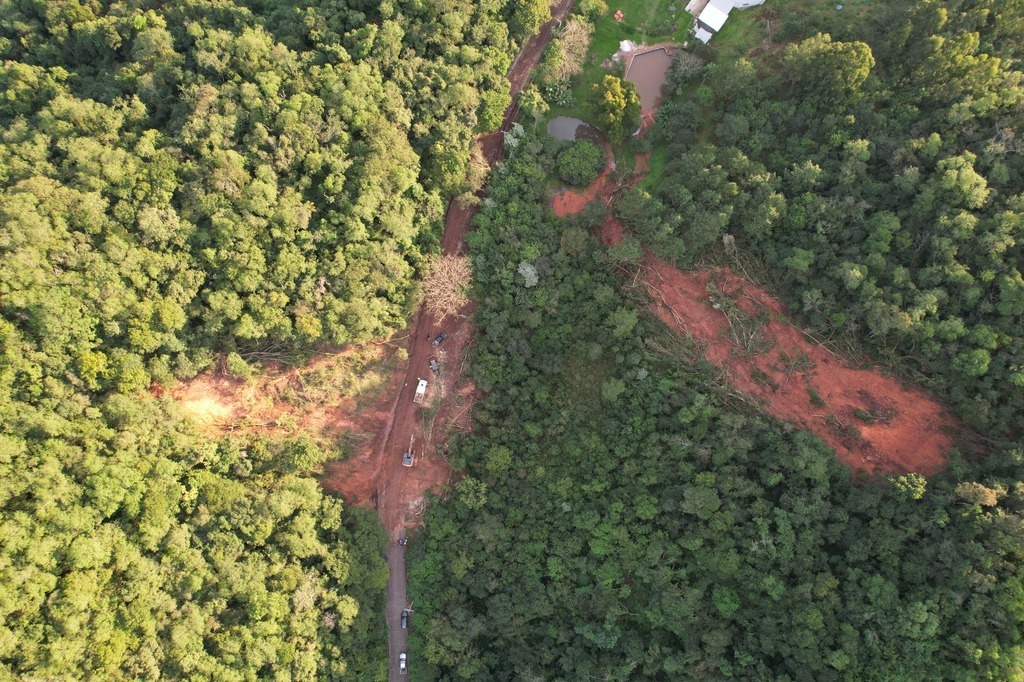 Foto: Prefeitura de Santa Maria - Imagem aérea da Estrada do Perau.
