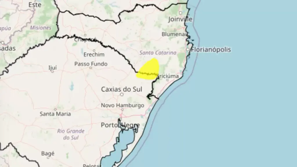  Inmet alerta para a possibilidade de neve em Santa Catarina e Rio Grande do Sul