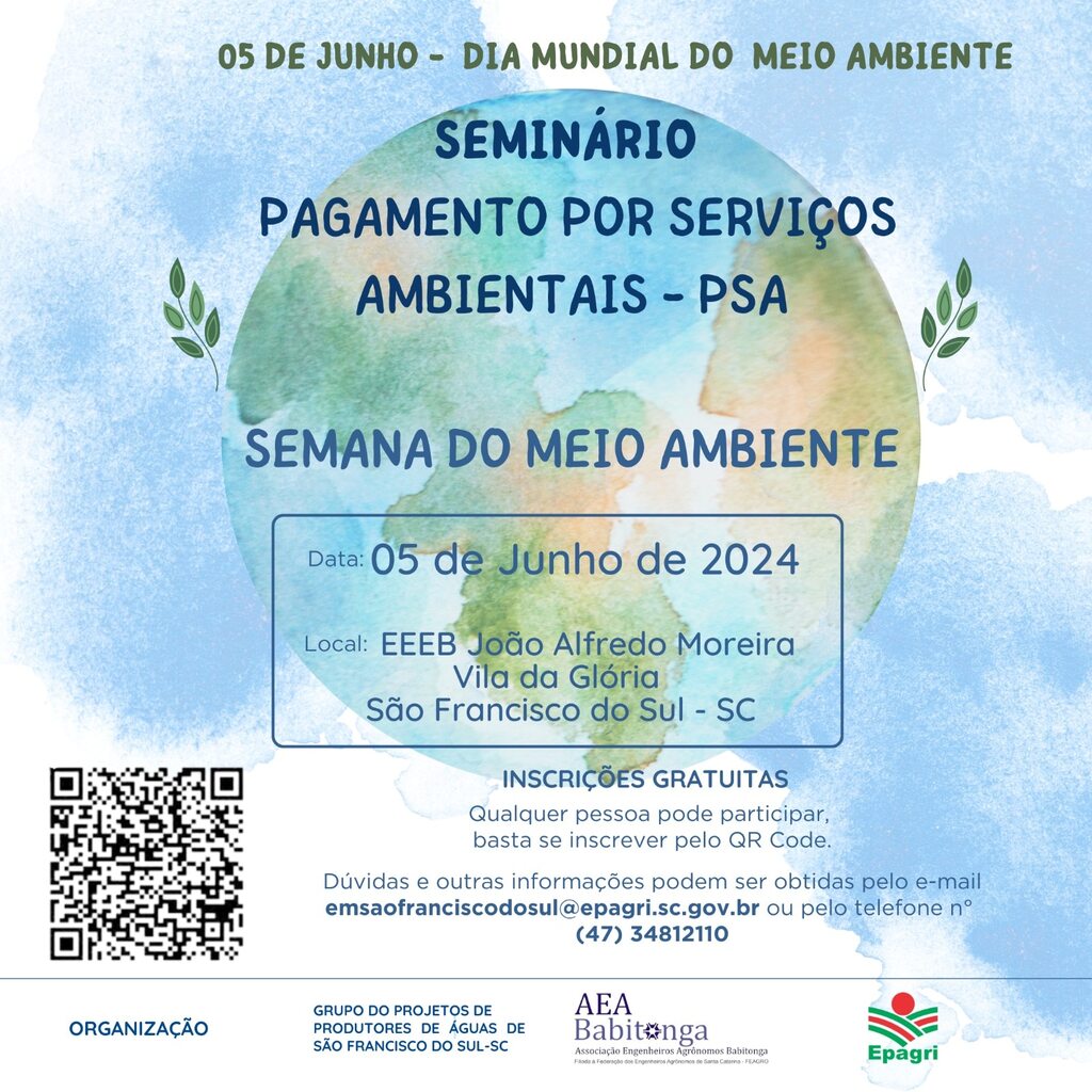 Com o tema “Pagamento por serviços ambientais” seminário acontece durante a Semana do Meio Ambiente