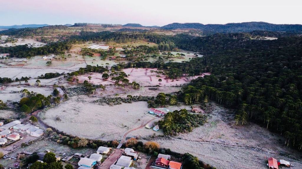 Serra Catarinense registra temperaturas negativas no feriado de Corpus Christi