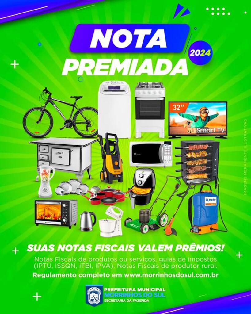 NOTAS FISCAIS VALEM PRÊMIOS  NO MUNICÍPIO DE MORRINHOS DO SUL