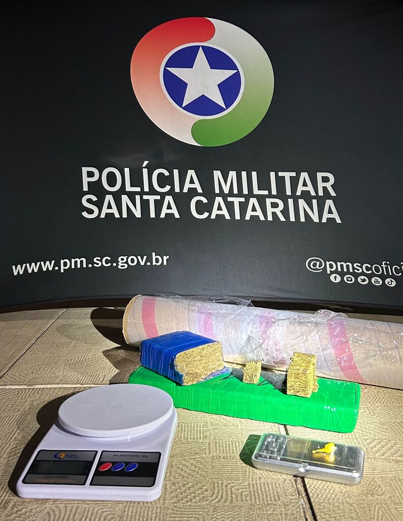 Polícia apreende 1.3 Kg de maconha em Lages