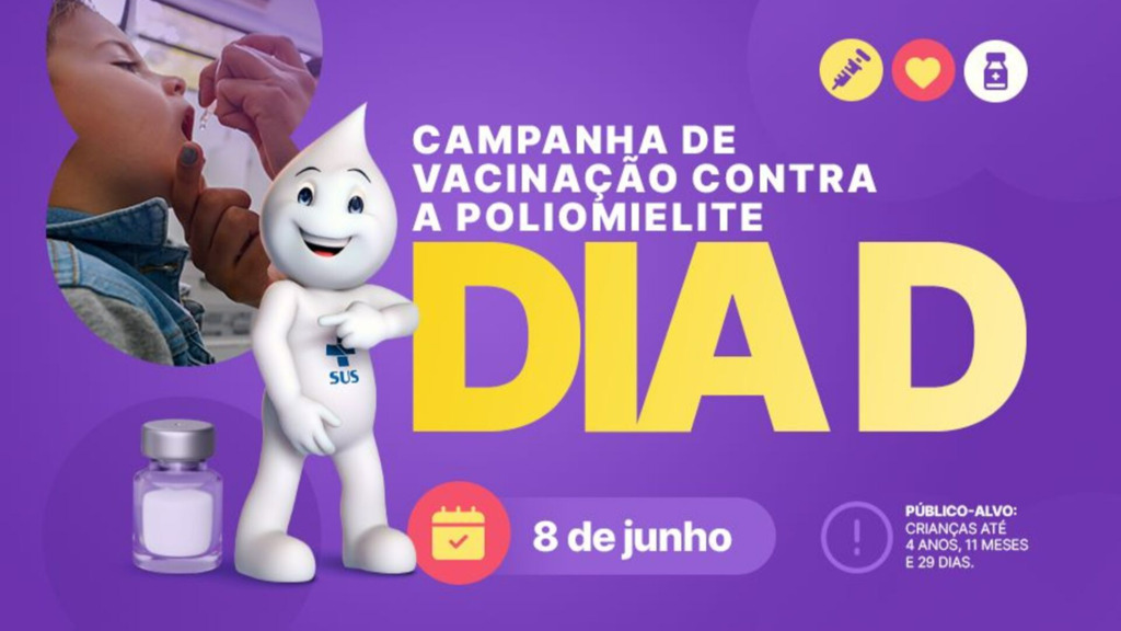 Dia D da Campanha de Vacinação contra a Poliomielite é no próximo sábado