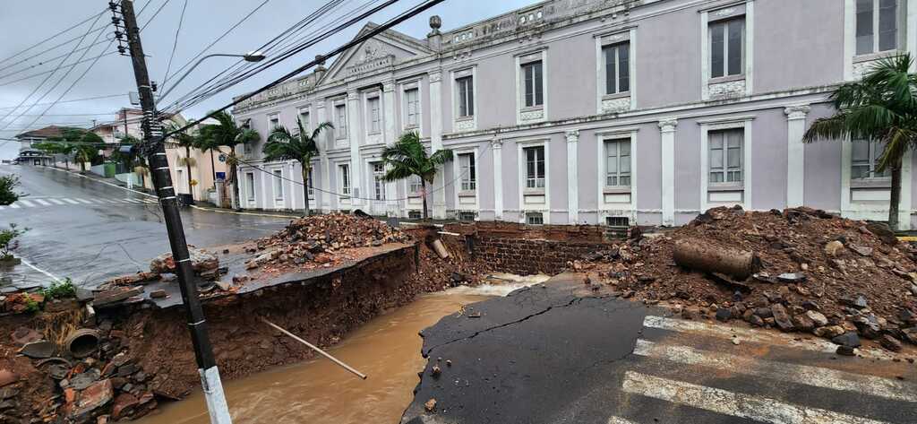 Foto: Prefeitura de Silveira Martins - Registro de Silveira Martins em 2 de maio, após as fortes chuvas na Região Central.