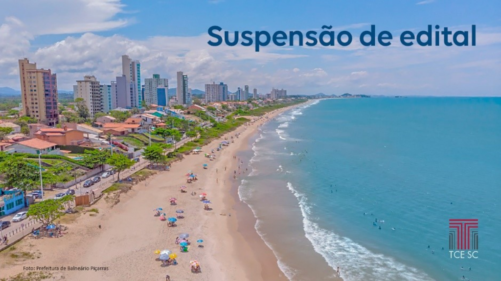 TCE/SC suspende licitação para engordamento de praia devido a possível sobrepreço e exigência excessiva para habilitação de empresas