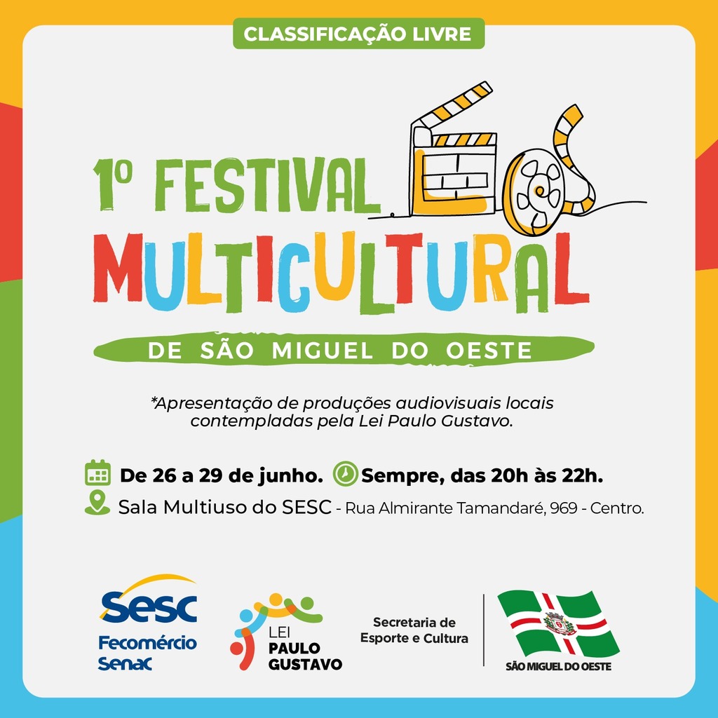 Festival Multicultural terá quatro noites e exibição de 16 audiovisuais