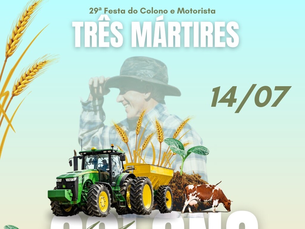 29ª Festa do Colono e do Motorista ocorre no dia 14 de julho em Três Mártires