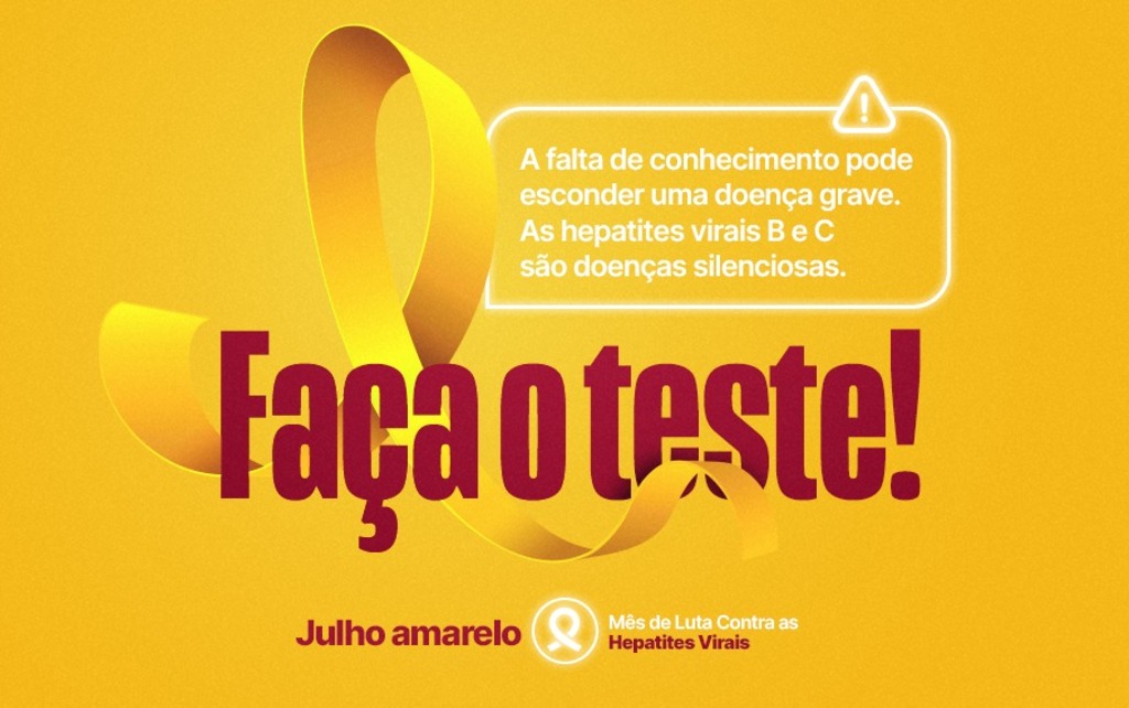Julho Amarelo: Saúde alerta para importância do diagnóstico precoce e tratamento adequado das hepatites virais