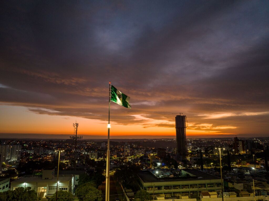 Vista aérea da cidade de Chapecó. Foto: Jonatã Rocha / Secom - 