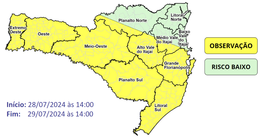 Temporais e chuva pontualmente intensa entre o domingo e a segunda-feira