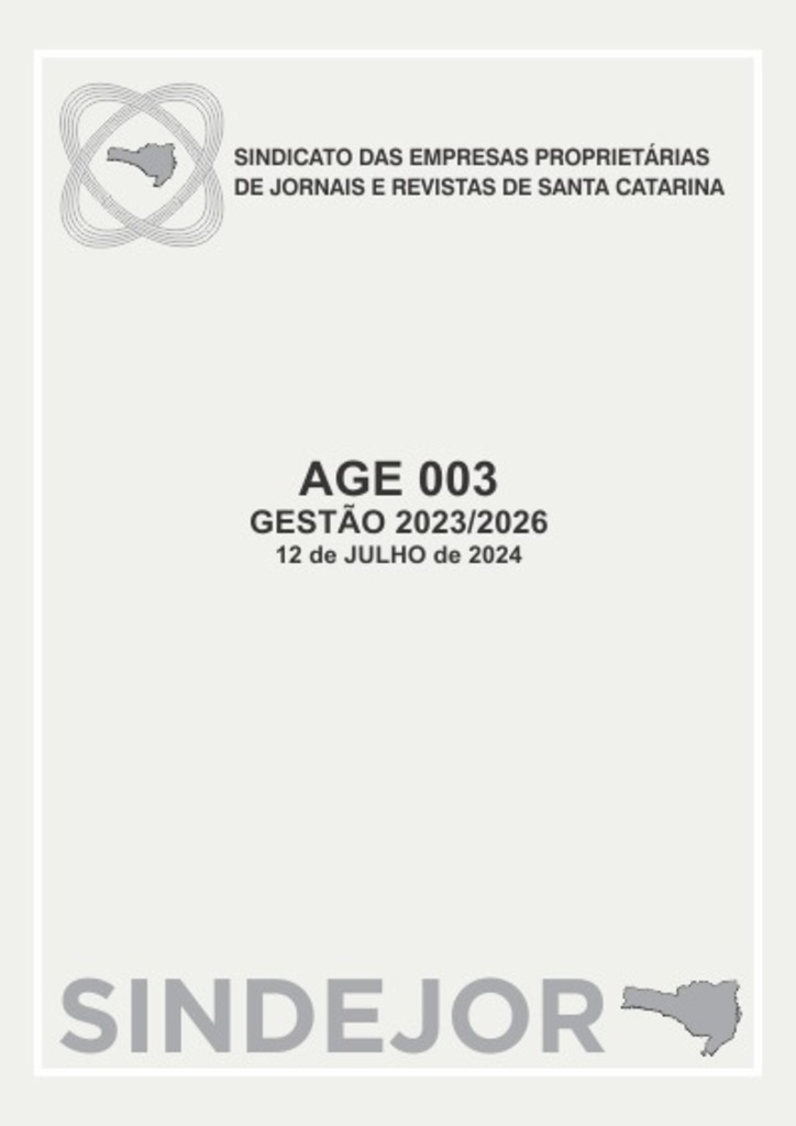 AGE 003 GESTÃO 2023/2026 12 de JULHO de 2024