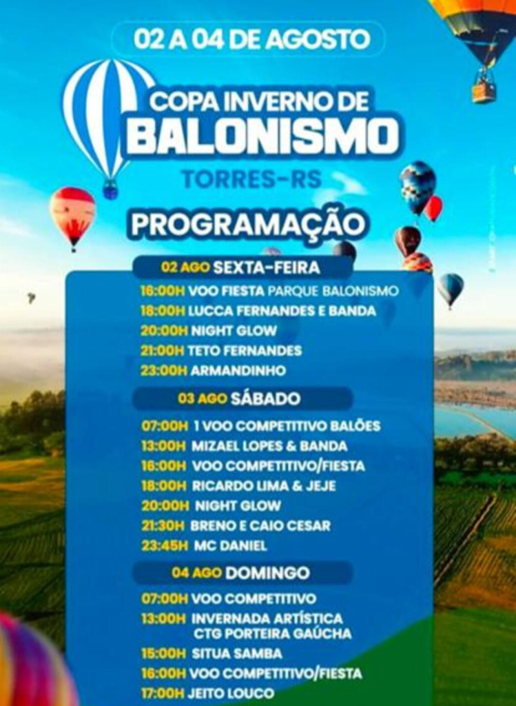 COPA INVERNO DE BALONISMO INICIA  NESTA SEXTA-FEIRA (02) EM TORRES