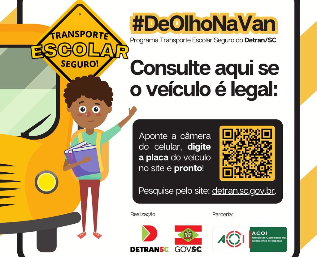 Estado e Detran lançam campanha para incentivar o transporte escolar seguro