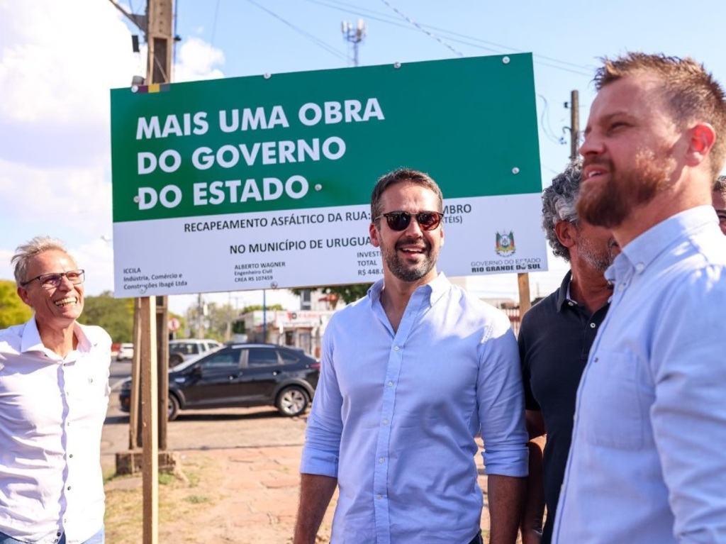 Thiago Valença/Ascom PMU - Em 2023, Leite visitou Uruguaiana para a inauguração da Orla e visita a obras