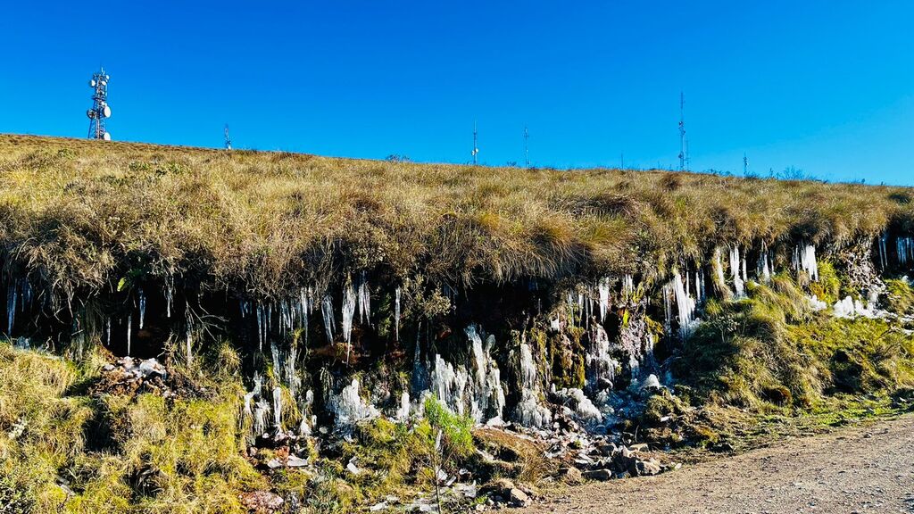 Termômetros registram temperaturas abaixo de zero na Serra Catarinense