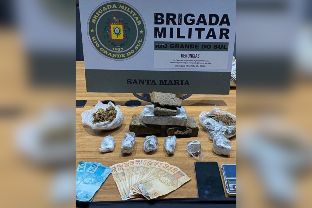 Jovem é preso por tráfico de drogas no centro de Santa Maria