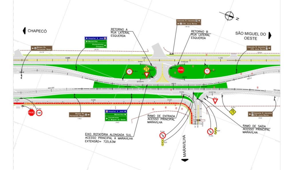 Dnit lança licitação para construção de marginais na BR-282/SC em Maravilha