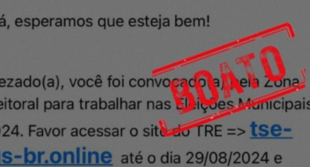 É falso e-mail sobre convocação de mesário que pede atualização de dados