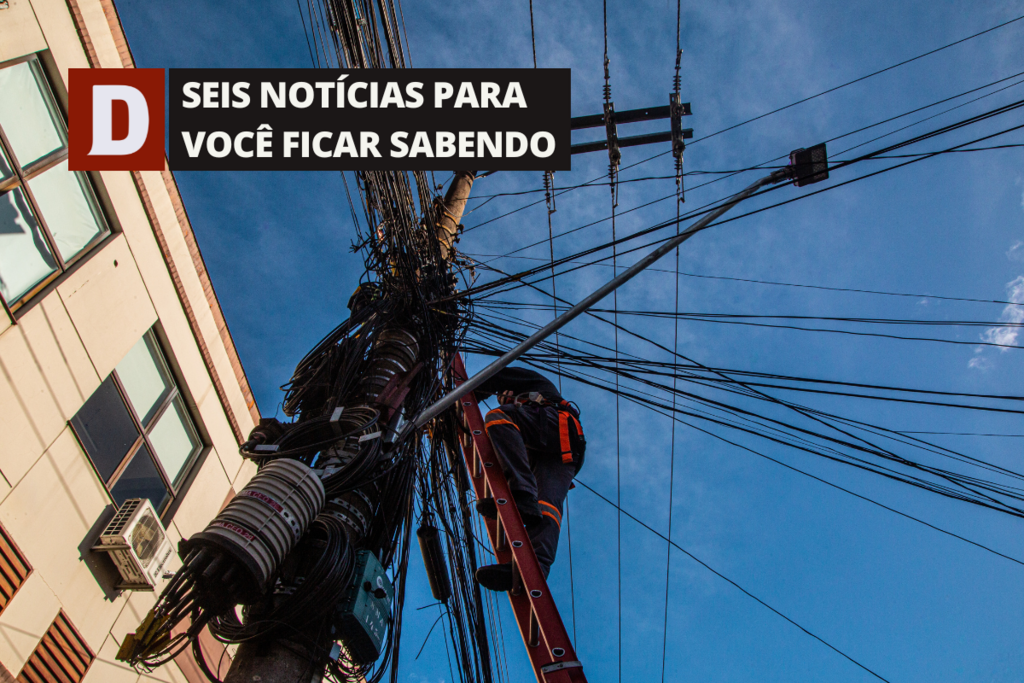 Mutirão para retirada de fios em desuso ocorre nesta terça no Bairro Dores e outras 5 notícias