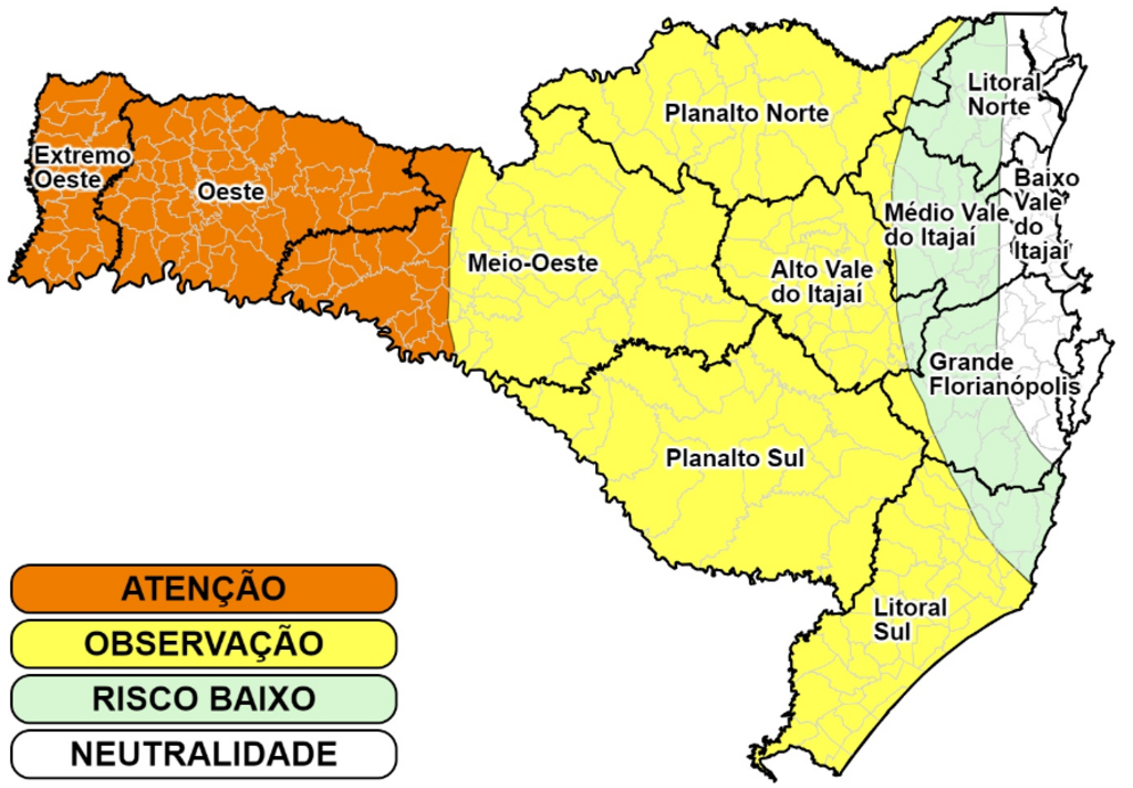 Santa Catarina enfrenta semana de calor intenso e baixa umidade do ar