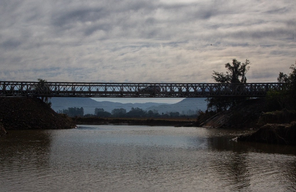 Foto Beto Albert - Nova estrutura será instalada ao lado da primeira ponte móvel sobre o Arroio Grande, na RSC-287