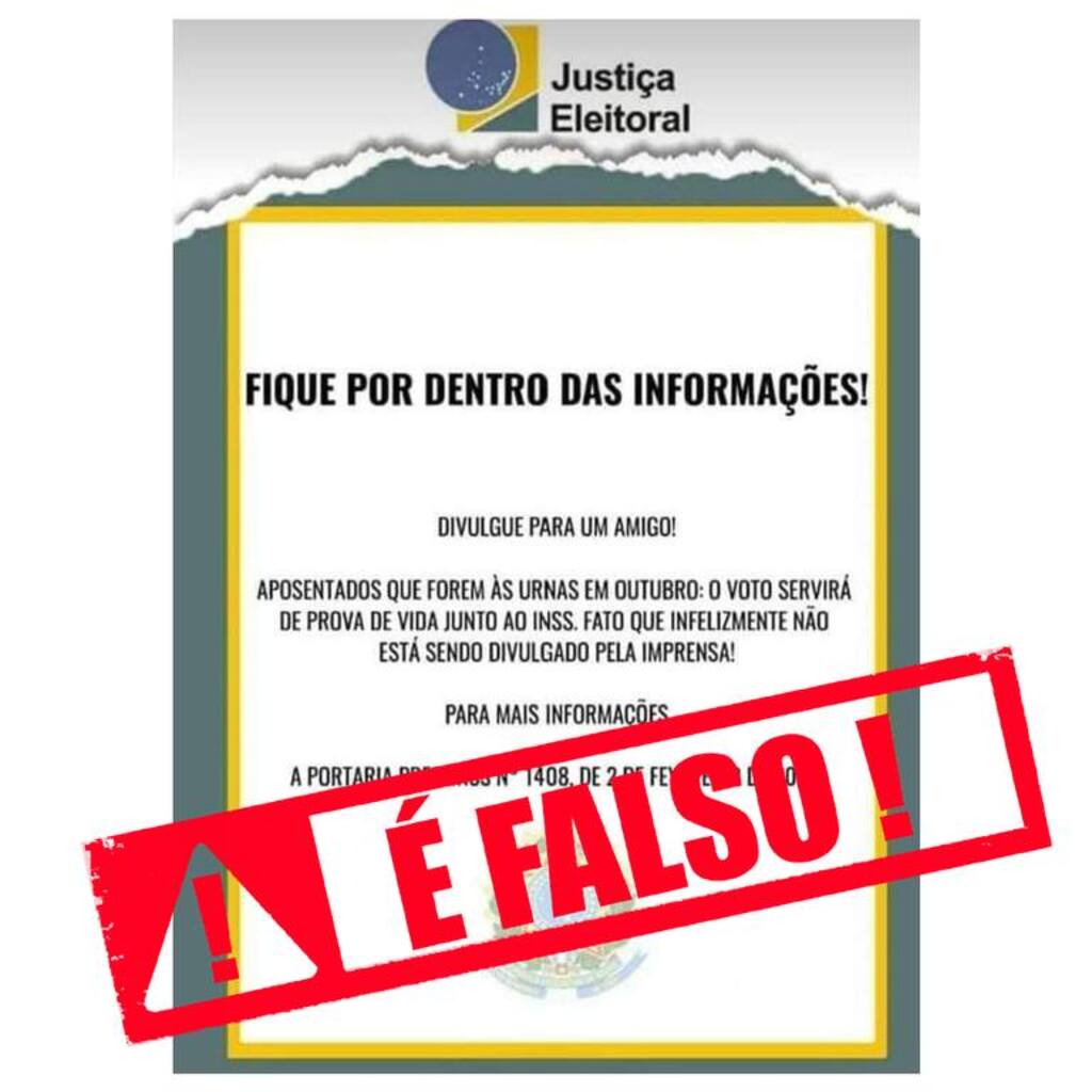 Comprovante de votação ainda não vale como prova de vida.